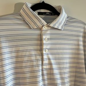 Striped golf polo